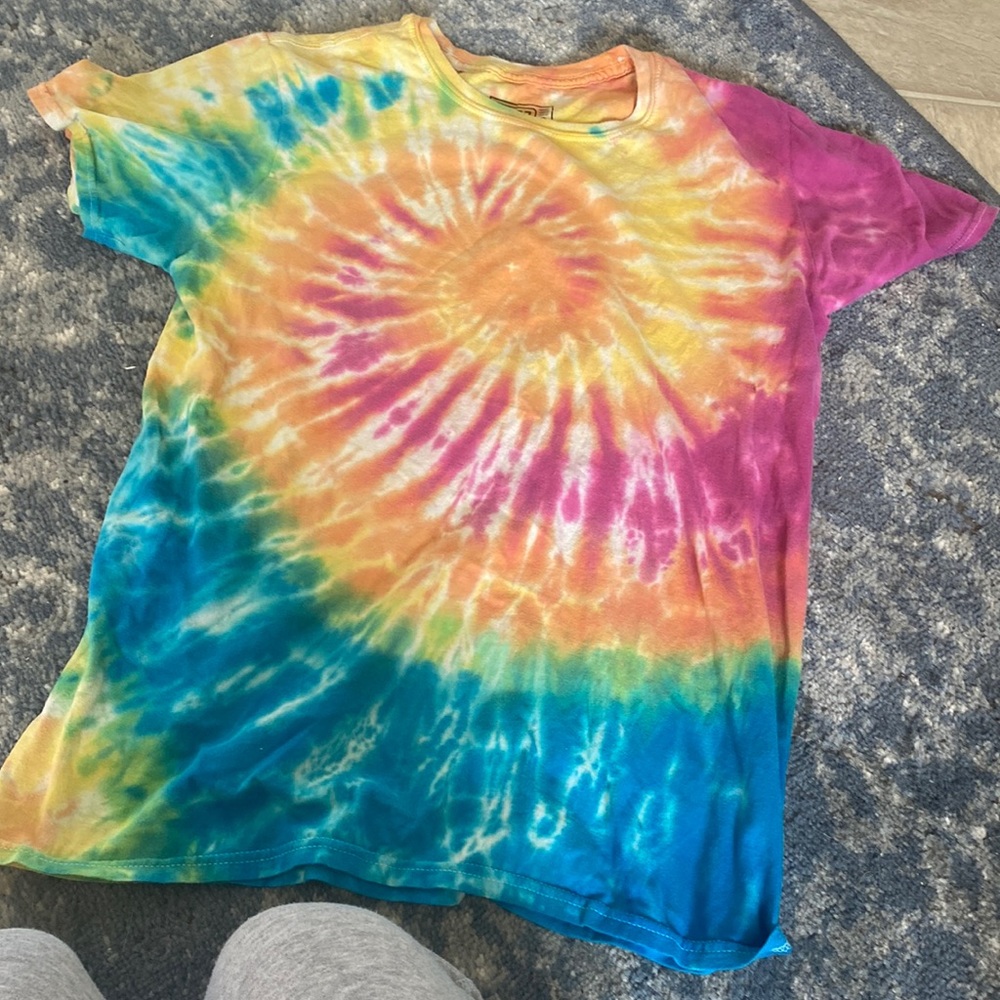 Vibrant tie dye tee shirt